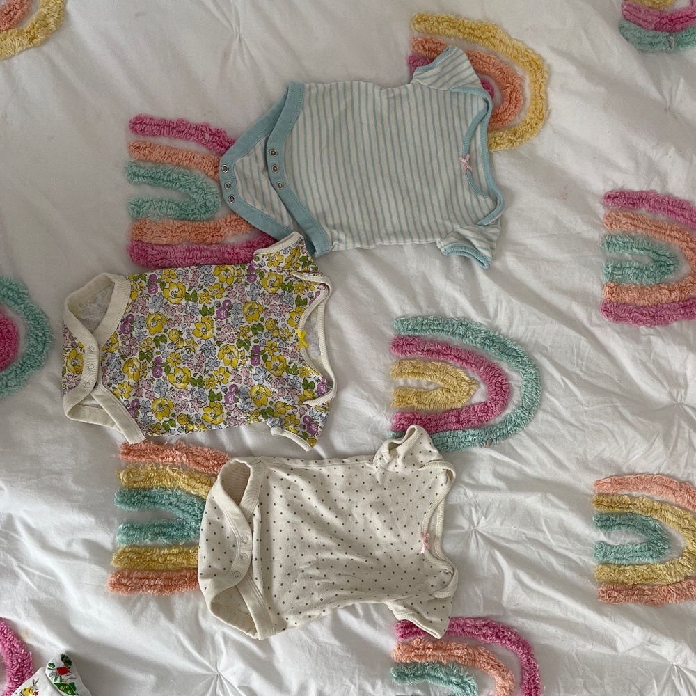 3 baby girls Onesie and one pant